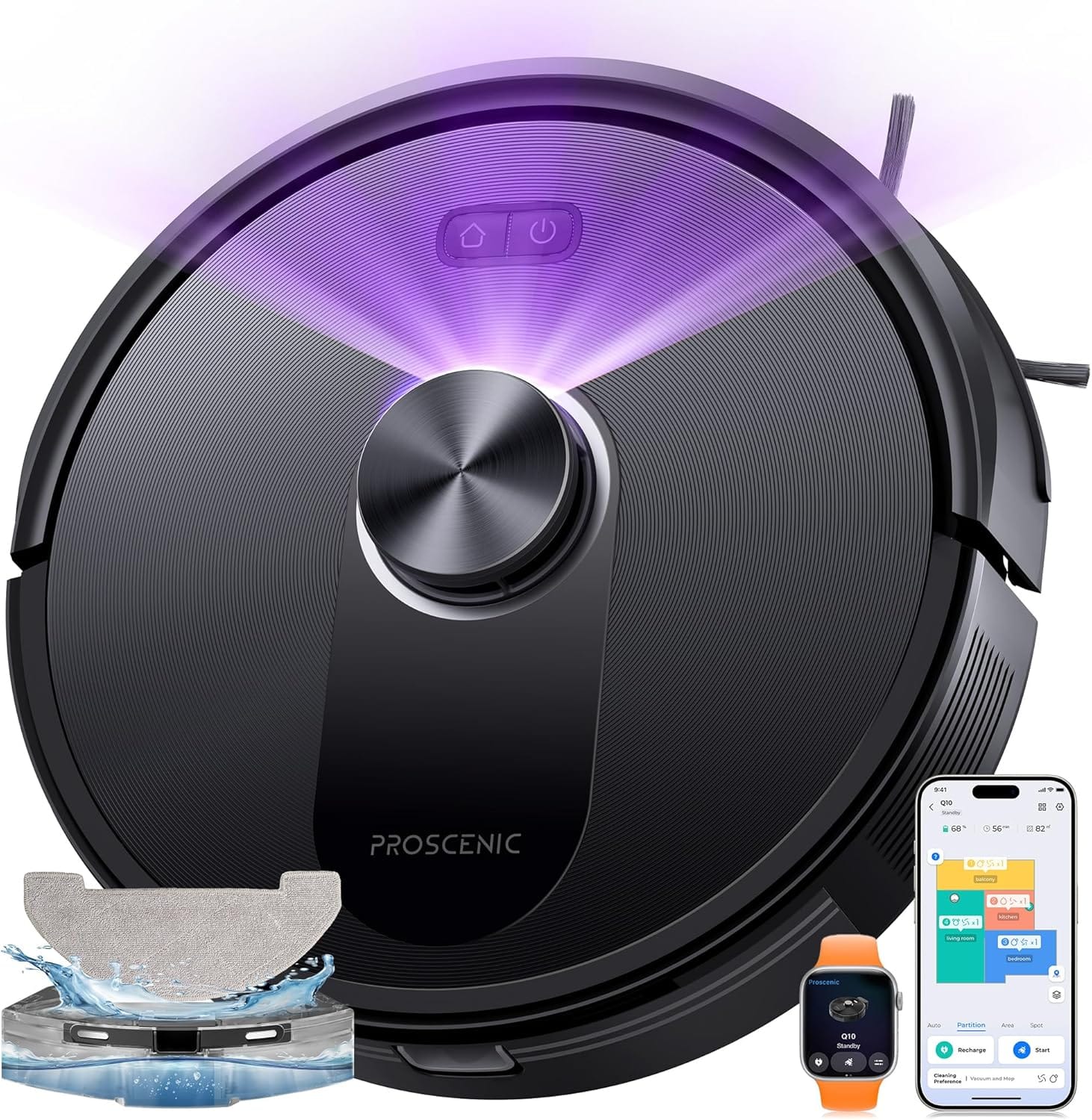 Proscenic Q10+ Aspirateur Robot